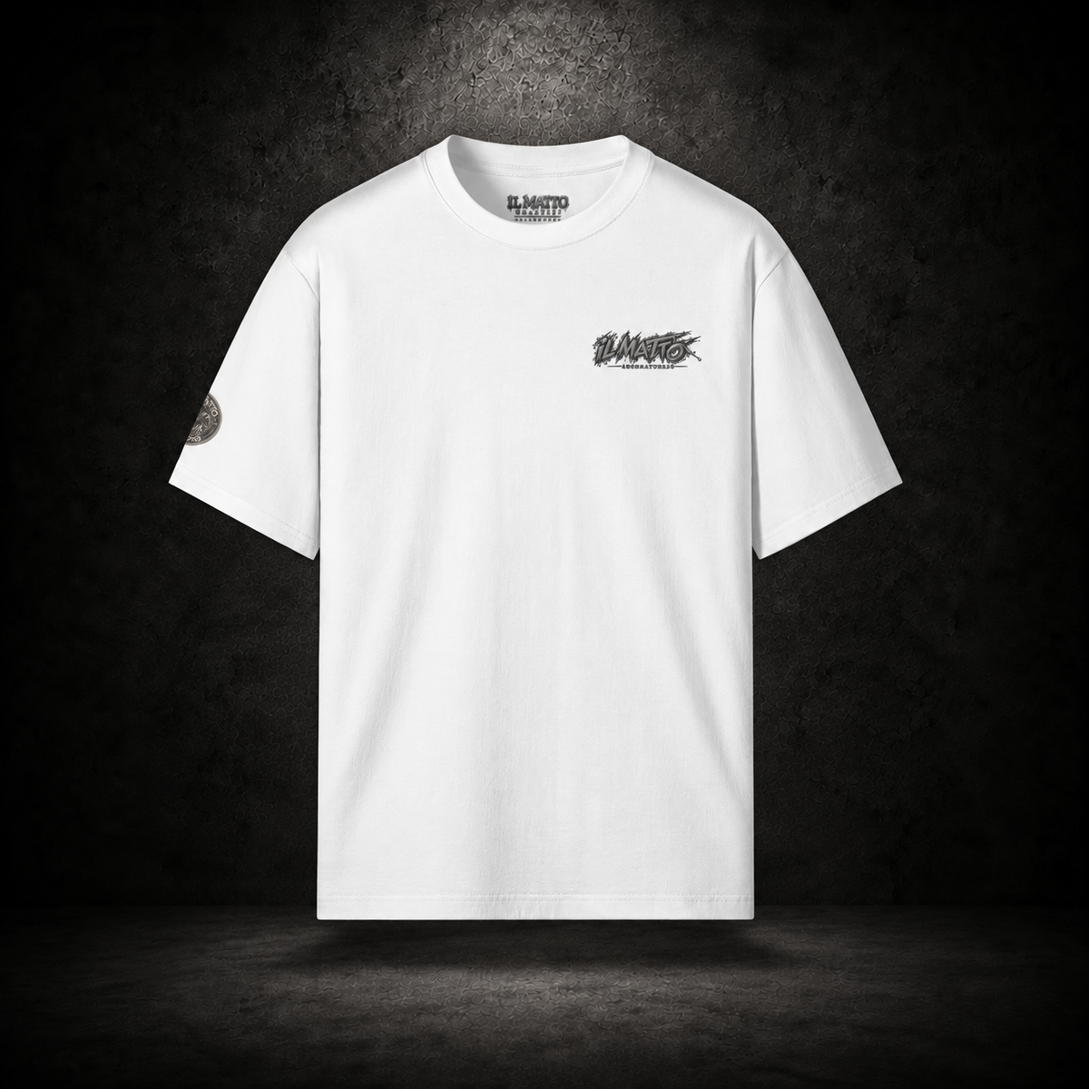 IL MATTO Signature Graffiti White Tee Front — charcoal studio