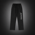IL MATTO BLACKOUT 420 GSM faded-black sweatpants, front on charcoal background