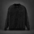 IL MATTO Charcoal Signature Crew — front on charcoal studio background, styling mockup