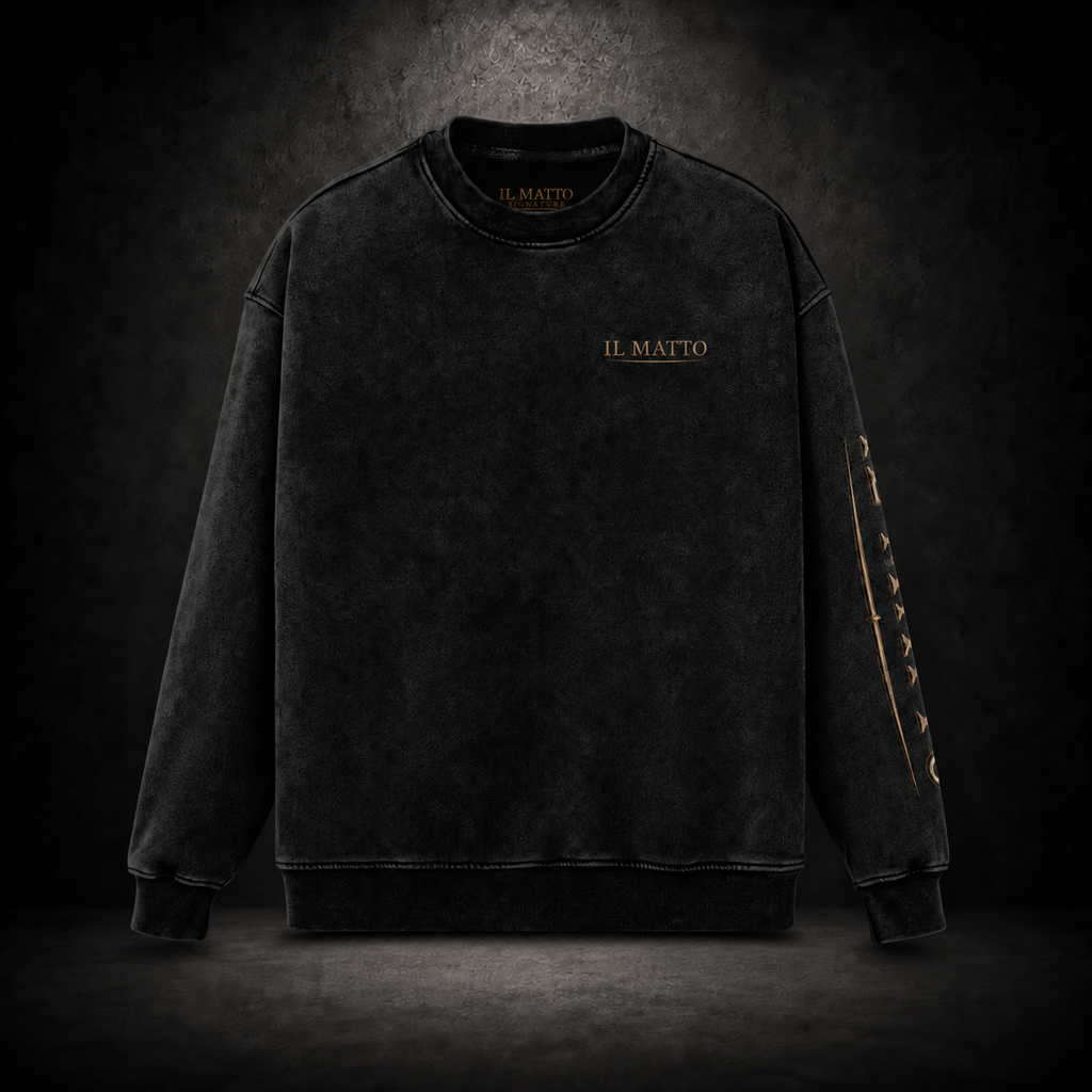 IL MATTO Signature Bronze Crew Front — charcoal studio