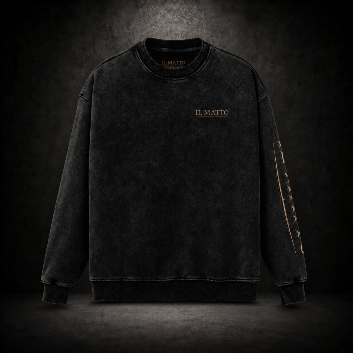 IL MATTO Signature Bronze Crew Front — charcoal studio