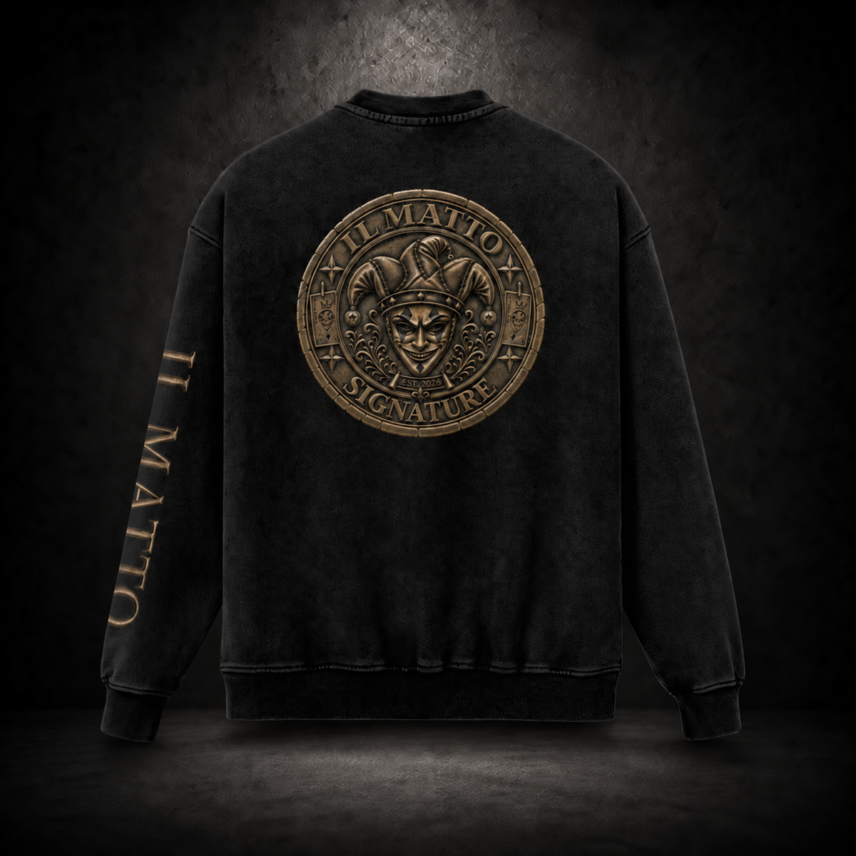 IL MATTO Signature Bronze Crew Back — charcoal studio