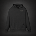 IL MATTO Premium Graffiti Hoodie — faded black front on charcoal studio background