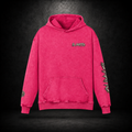 IL MATTO Premium Graffiti Faded Hoodie — dark pink front