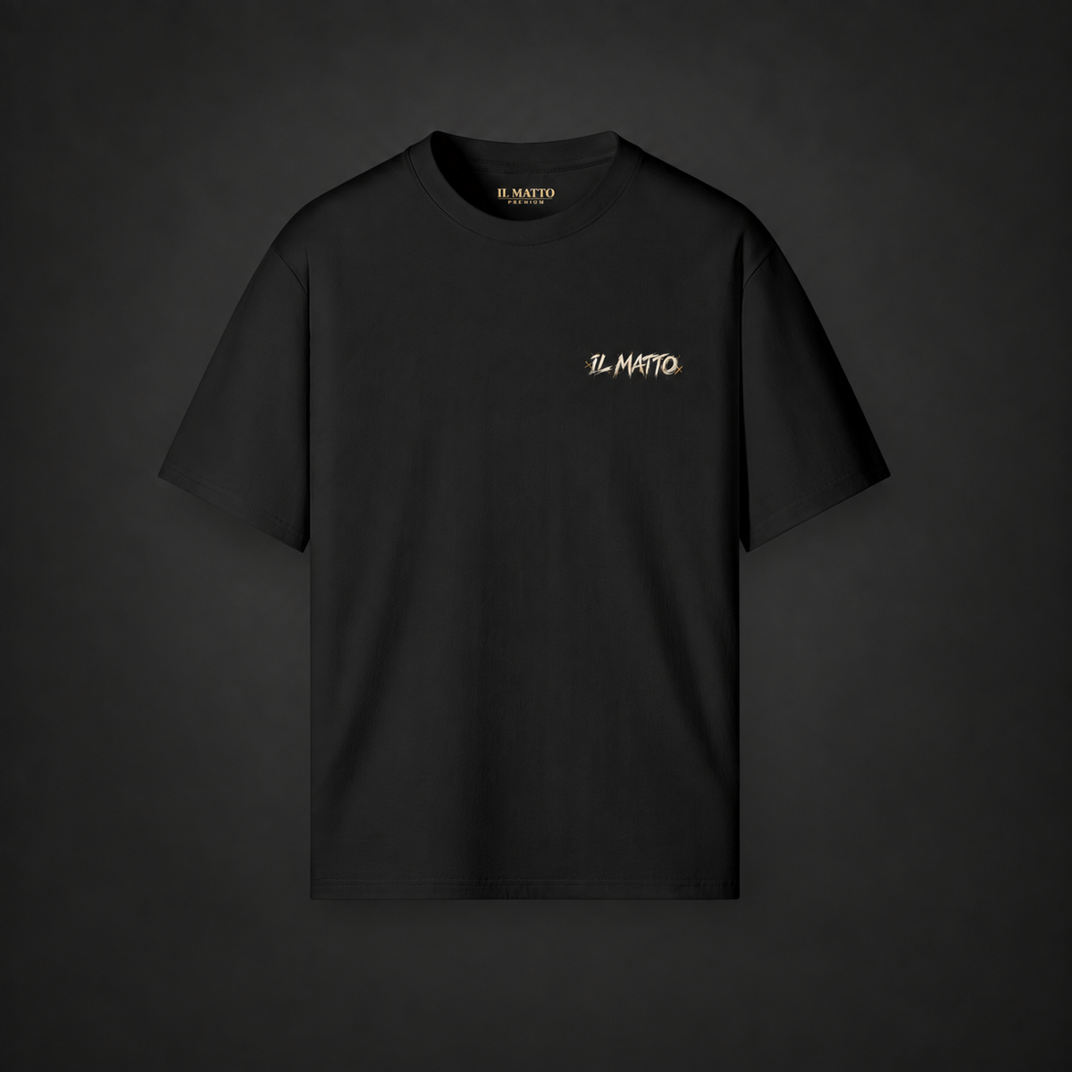 IL MATTO Premium Graffiti Tee — black front view
