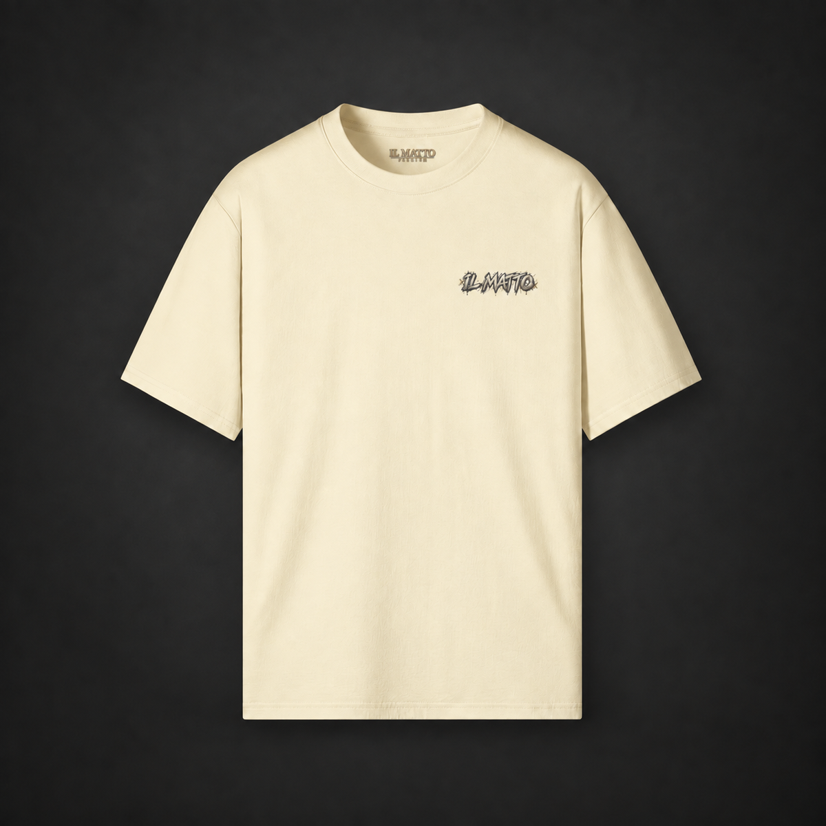 IL MATTO Premium Graffiti Tee — Beige front view