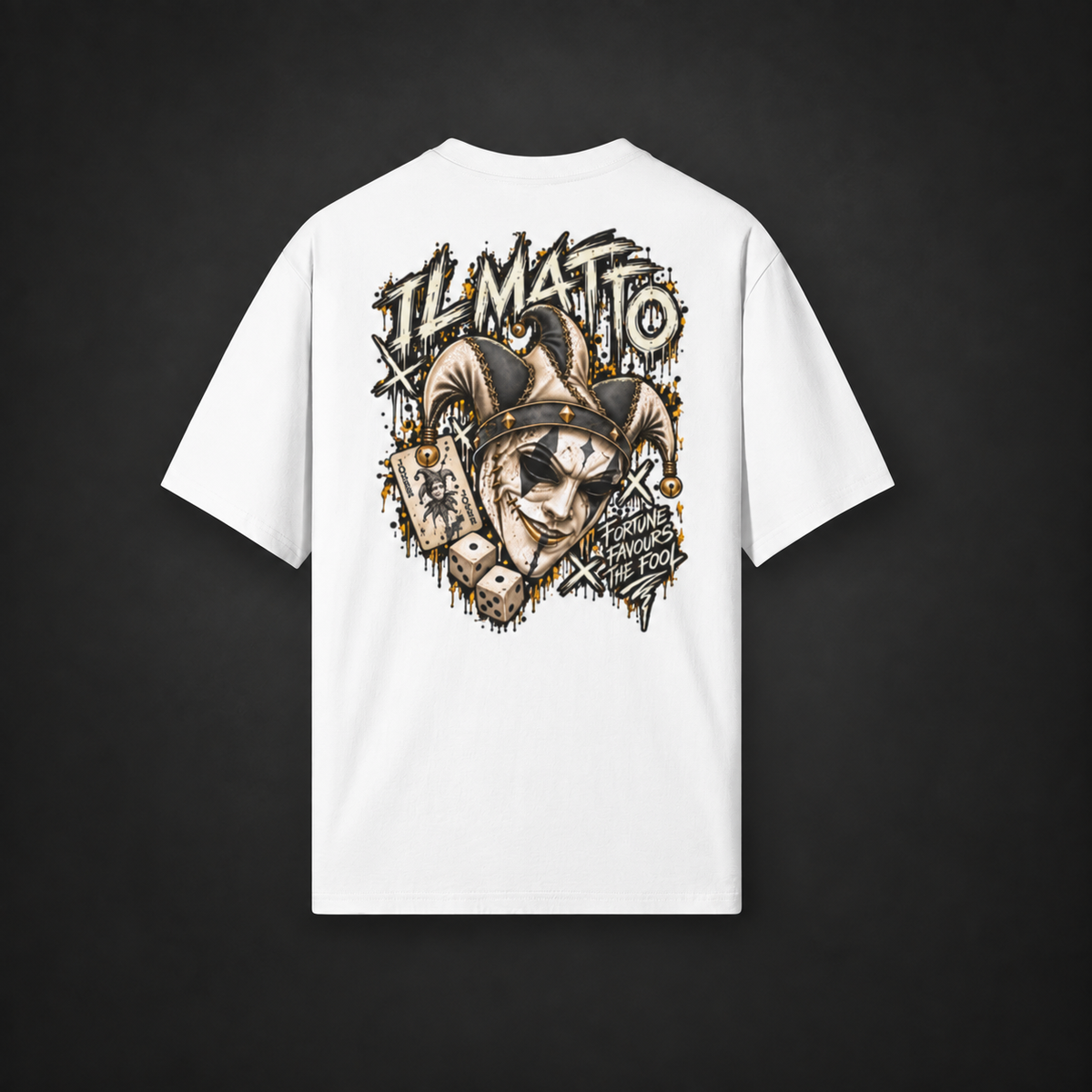 IL MATTO Premium Graffiti Tee — white back view