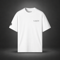 IL MATTO Premium Emblem Tee — white front on charcoal studio background