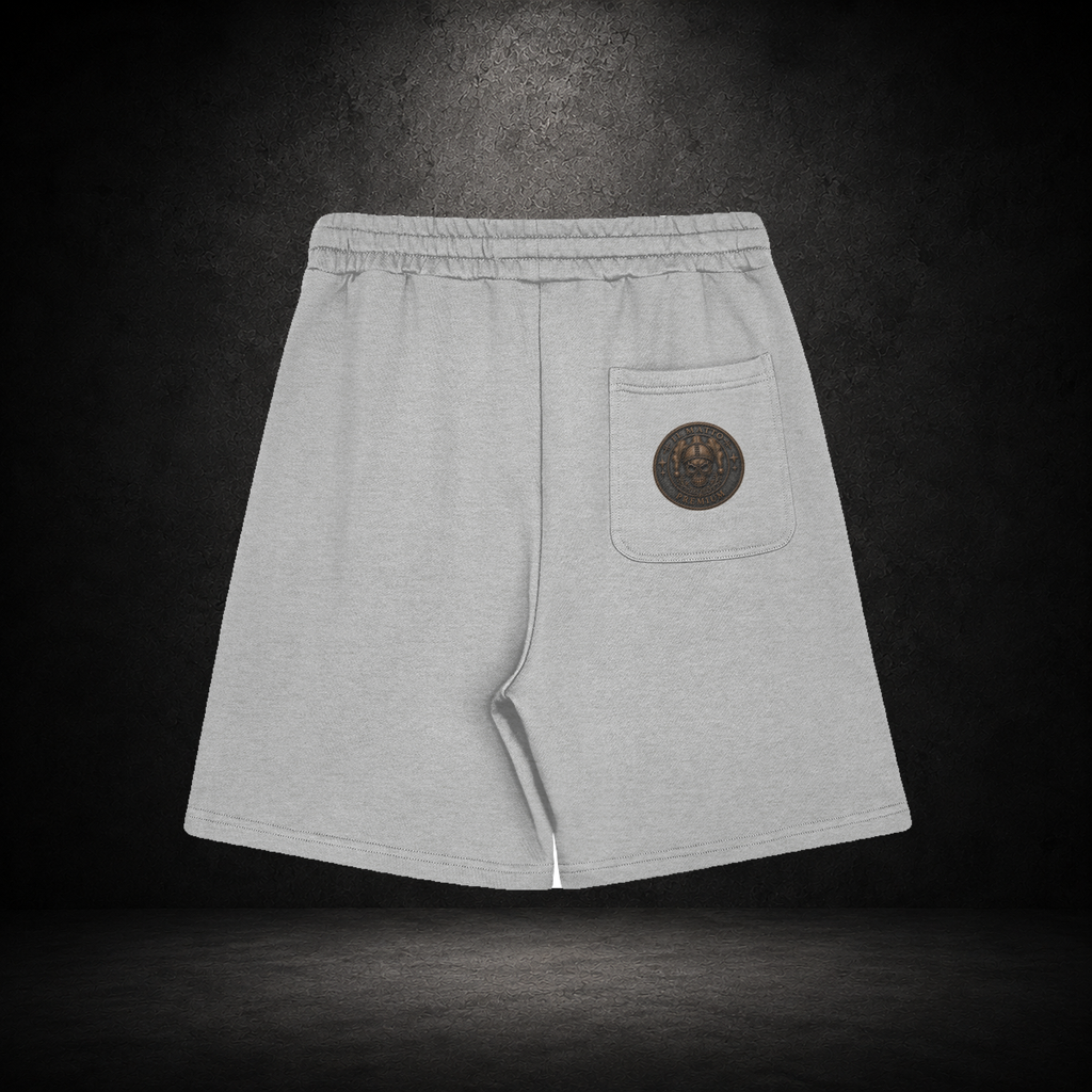 IL MATTO Premium Wordmark Sweat Shorts — Heather Grey — back