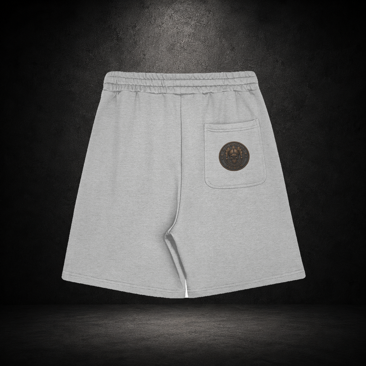 IL MATTO Premium Wordmark Sweat Shorts — Heather Grey — back