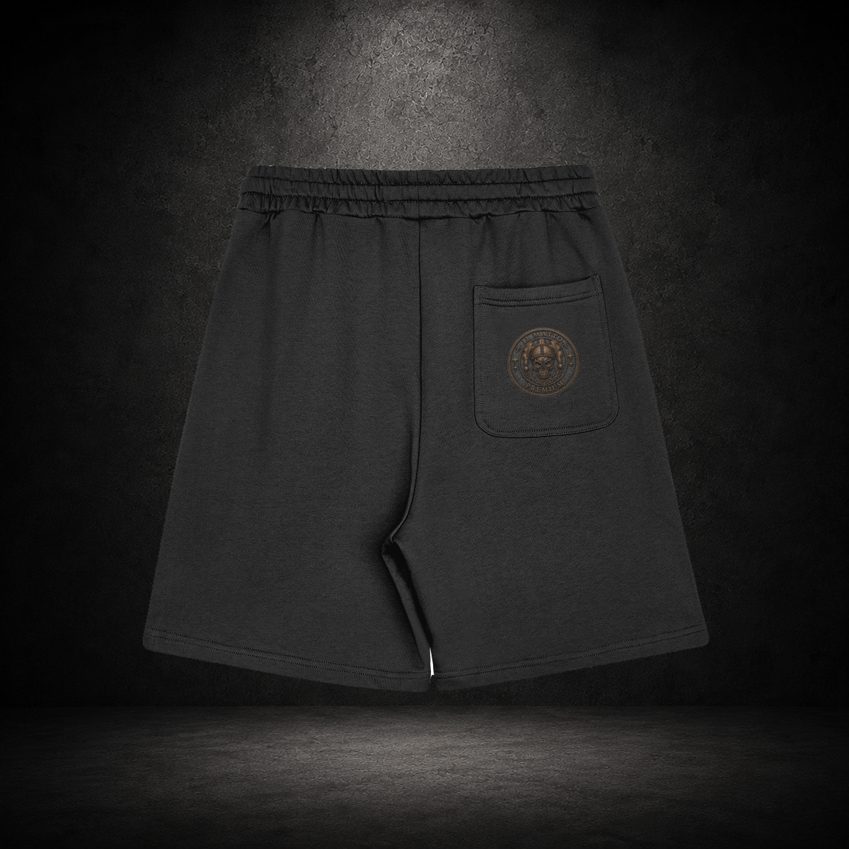 IL MATTO Premium Wordmark Sweat Shorts — Black — back