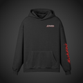 IL MATTO Signature REDLINE hoodie — front supplier mockup on charcoal background