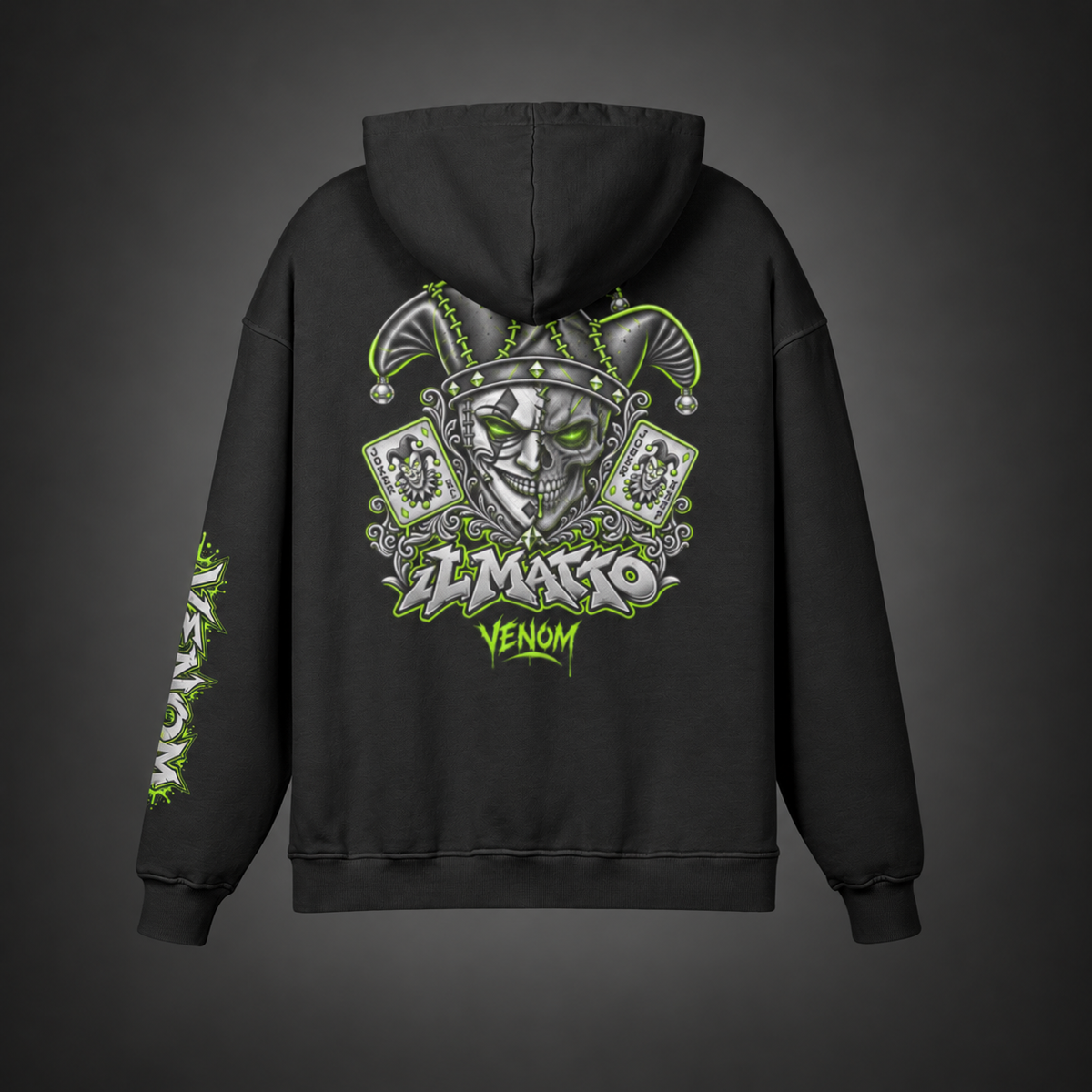 IL MATTO Signature VENOM hoodie — back studio view