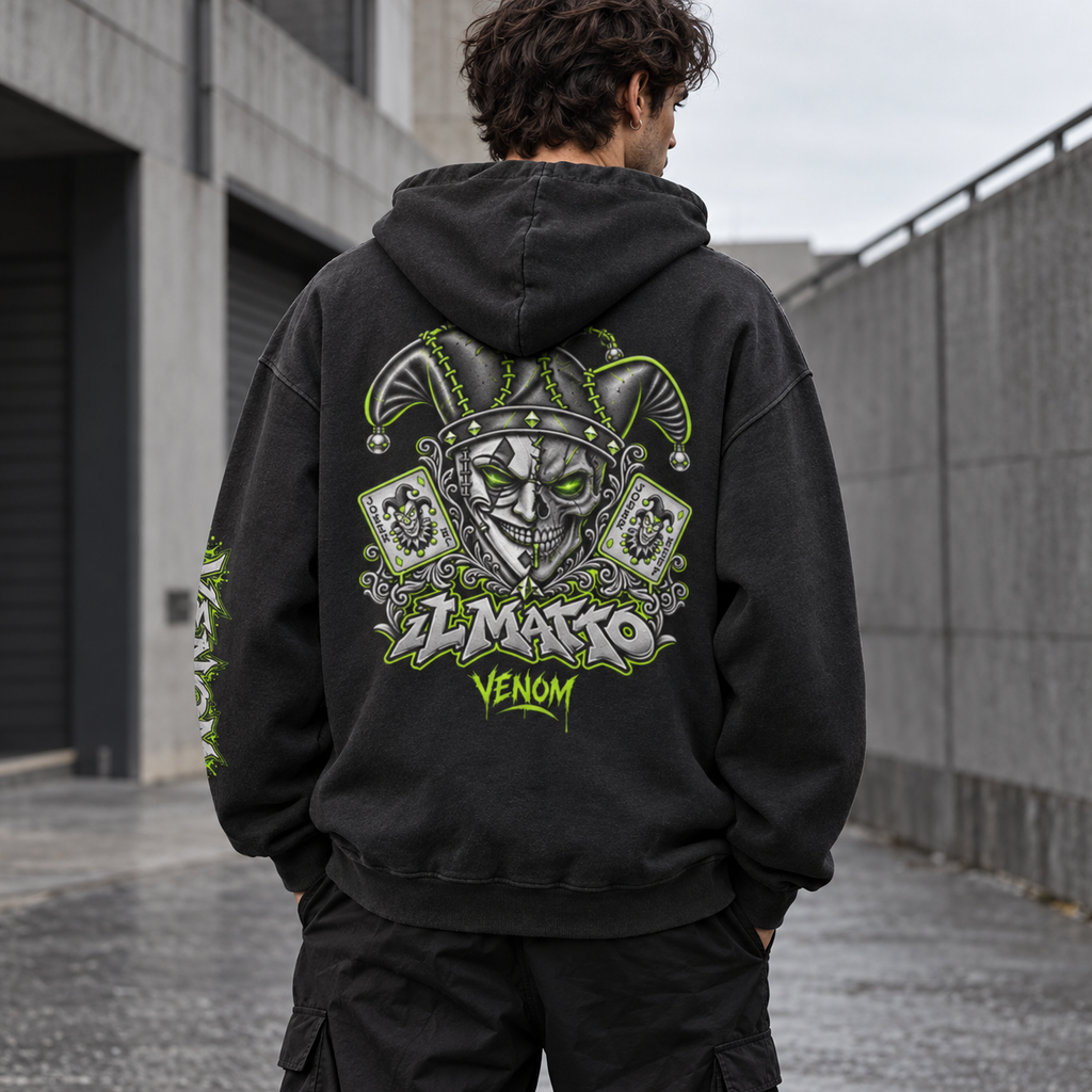 IL MATTO Signature VENOM hoodie — back lifestyle view