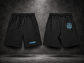 IL MATTO SUB ZERO black Signature Shorts, front logo and rear-pocket artwork, charcoal studio